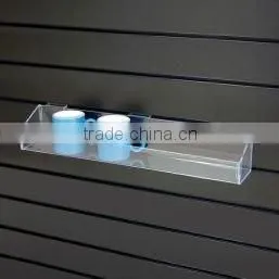 Acrylic / Perspex Slatwall Trough Shelf - 600mm Wide thumbnail-1