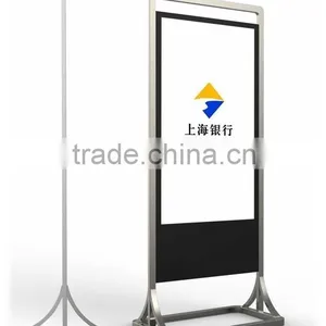 LCD Indoor Floor Stand Touch Double Screen for Bank Comerical Using Digital Signage thumbnail-1