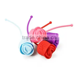 New Design Beauty Rose Silicone Tea Infuser thumbnail-1