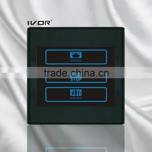 1 Gang Curtain Touch Switch Piano Black (CT2300-AC1-PBK) thumbnail-1