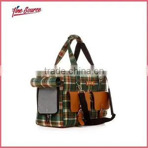 High Quality Plaid Pet Bag Outdoor Dog Bag thumbnail-1