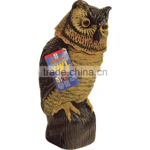 Decorative Outdoor Plastic Rotating Head Bird Garden Defense Owl thumbnail-1