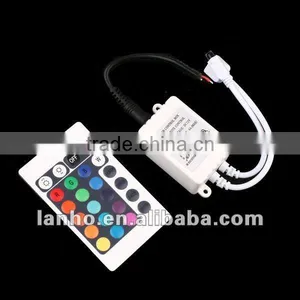 24 Keys 12V IR Remote Controller for 3528 5050 RGB LED SMD Strip Lights thumbnail-1