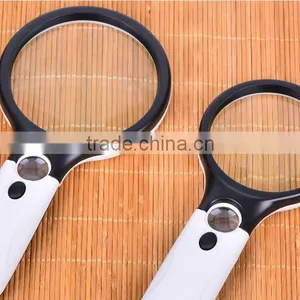 45X Handheld Magnifier 3 LED Light Reading Magnifying Glass Lens Jewelry Loupe thumbnail-1
