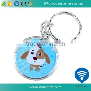 13.56mhz MF Desfire 2k RFID PVC Keyfob/ Keychain/ Key Tag for Door Access Control thumbnail-1