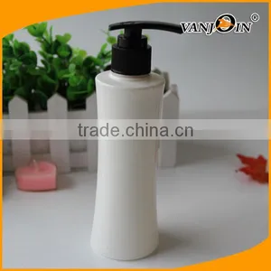 200ml Waist Shaped White Lotion Bottle With Black Pump thumbnail-1