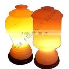 Carved Urn Shaped Pink Himalayan Crystal Rock Salt Lamps thumbnail-1