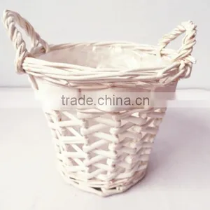 Wholesale Cheap Willow Trash Can Baskets With With Handle thumbnail-1