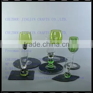 Natural Custom Slate Placemats and Coasters for Drinking Wine Glass thumbnail-6