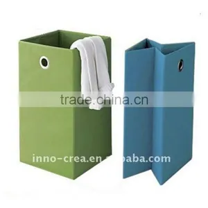 Store More Folding Laundry Hamper Basket With Grommet thumbnail-1