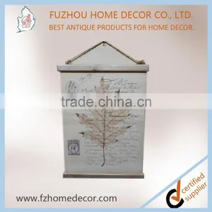 Classical Linen Printing Wall Scroll With Wooden Frame for Home Decor thumbnail-2