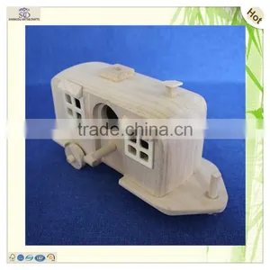 Light Weight Cute Animal Shape Paulownia Wooden Bird House thumbnail-2