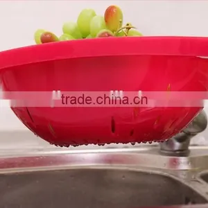 Wholesale Stock Kitchen Vegetable&Fruit Plastic Drain Basket Draining Rack thumbnail-6
