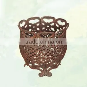 Trade Assurance China Supplier Garden Cast Iron Flower Basket Antique Basket thumbnail-6