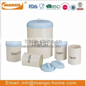 Unqiue Metal Bread Bin Biscuits Tea Coffee Sugar Canister Sets thumbnail-2