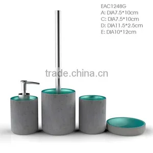 Wholesale Bule Color Inside Painting Modern Bathroom Sets 4 Piece Bathroom Accessorries Sets thumbnail-1
