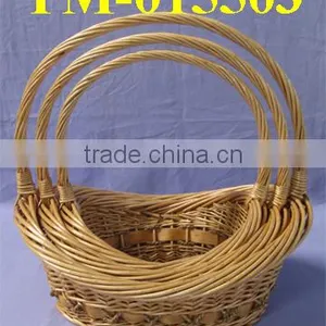 Honey Boat Shop Willow Basket With Handle thumbnail-1