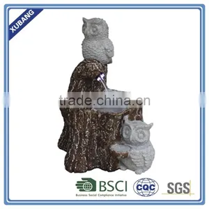 Garden Animals Water Fountain Stone Owl Water Fountain Toy thumbnail-1