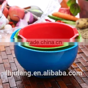 BPA-Free Plastic Mixing Bowl / Plastic 3pcs Salad Mixing Bowl Set thumbnail-1