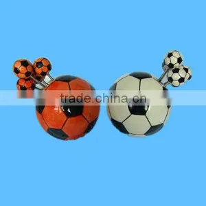Football Shape Stainless Steel Fruit Fork Ceramic Handle thumbnail-1