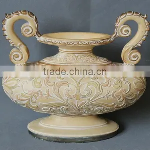 Hand Carved Polyresin Decorative Vase thumbnail-1