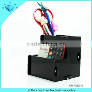 Hot Black Acrylic Tool Box Acrylic Storage Box thumbnail-1