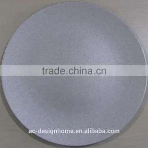 SILVER GLITTER PP PLASTIC CHARGER PLATE thumbnail-1
