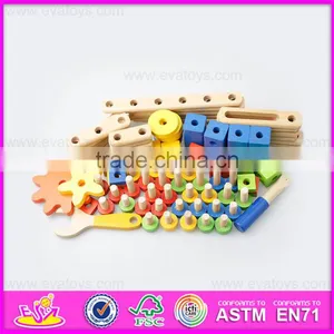 2016 New Design Kids Changeable Wooden Nut Toy,diy Children Wooden Nut Toy W03C021 thumbnail-6