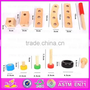 2015 Funny Play Wooden Montessori DIY Screws Toy,Wooden Kids Toy Screw Nut Combination,Wholesale Cheap Wooden Screws Toy W03C012 thumbnail-6
