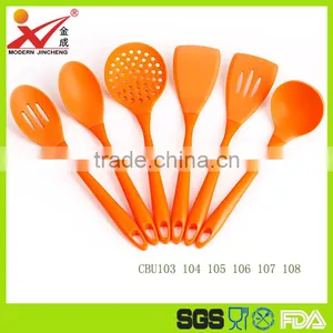 Factory Silicone Handle Nylon Colorful Kitchenwares Factory Silicone Handle Kitchen Utensils thumbnail-1