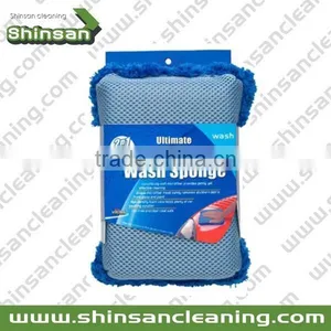 Good Quality Microfiber Mesh Bug Sponge/automotive Wash Sponge/microfiber Cleaning Car Sponge thumbnail-3
