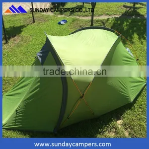 China Factory Selling OEM Luxury Family Green Color Camping Tent for Sale thumbnail-1