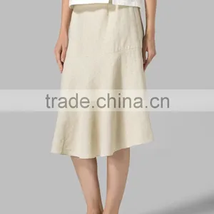 Blouse And Skirt Muslimah Linen Cotton Fabric Tank Top And Skirts Vintage Swing Wholesale Linen Suits thumbnail-4