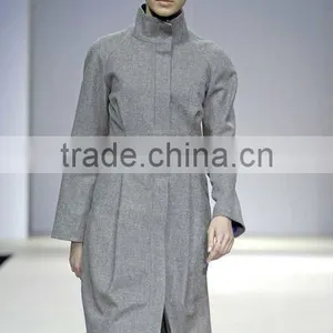Ladies Wool Fashion Coats Woollen Long Coats thumbnail-1