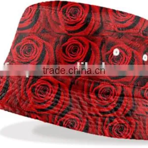 Purple Blank Cotton Custom Print Pattern Bucket Hat thumbnail-6