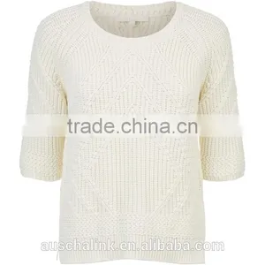 Hot Sale High Quality Women Half Sleeve Sweater Manufacturer thumbnail-1