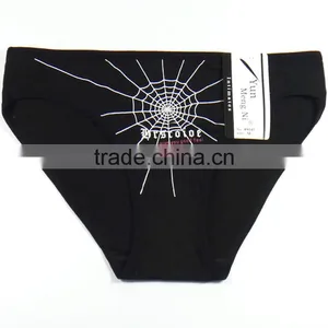 Yun Meng Ni Underwear Fashion Spider Web Printing Briefs Soft Cotton Sexy Woman Panties thumbnail-5