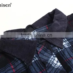 Wholesale Custom Design Hooded Men Fleece Plaids Jacket thumbnail-3