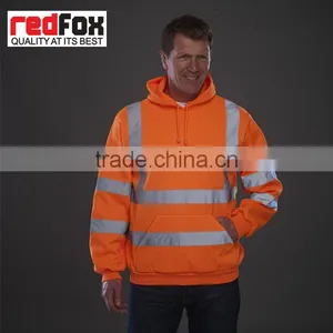 High Visibility Reflective Safety Custom Fleece Hoodie thumbnail-1
