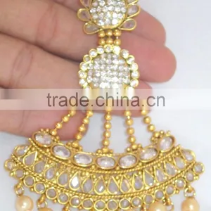 JHOOMAR JHUMAR Side Passa TIKA PEARL POLKI Hair Accessory thumbnail-2