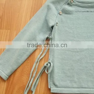 Side String Tied Cardigan Sweater Designs for Baby (BKN5614) thumbnail-3
