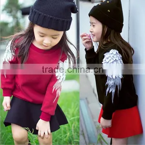 Zm11649a 2017 Autumn Pure Color Children's Wing Hoodies Fashion Children Clothes thumbnail-1