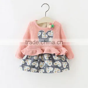 2016 New Autumn and Winter Thickened Clothing and Cashmere Dress Girl Child Princess Skirt thumbnail-3