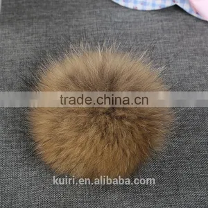 14 - 15cm Raccoon Fur Ball Fur Pom Poms Fur Pompom for Hat Winter Skullies Beanies Hat Cap Bag Key Chain Clothes thumbnail-5