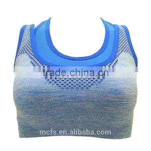 Latest Style Hollow Out Fitness Bra Underwear Seamless Sexy Women Sports Bra Top thumbnail-1