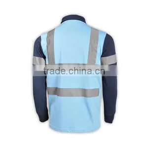 IS09001/BSCI Factory High Visibility Reflective Safety Polo Shirt thumbnail-3