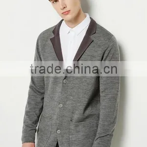 2017 Highquality Knitted Patterns Aztec Mens Chenille Design Cardigan Sweater for Wholesale thumbnail-2