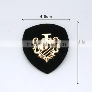 Black/white PU Leather Label With Metal Alloy Logo Jeans/jacket Leather Patches PLB-015 thumbnail-1