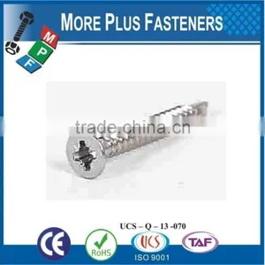 Made in Taiwan Philips Recess Flat Head Countersunk Self Drilling Screw Stainless Steel of Carbon Steel Zinc Plated OrPhosphated thumbnail-2