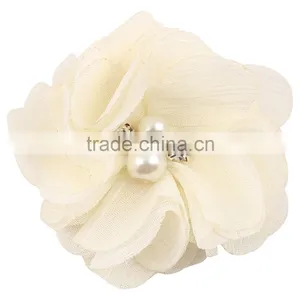 Handmade Pearl Rhinestone Flower Hairpin and Selling Foreign Trade for the 18 Color Optional Clip Flower thumbnail-4